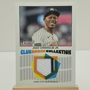 2026 Topps Heritage JAZZ CHISHOLM JR. Clubhouse Collection RELIC Yankees